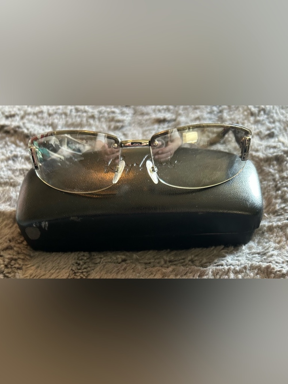 Gucci Rimless Silver Glasses - Clear Lenses